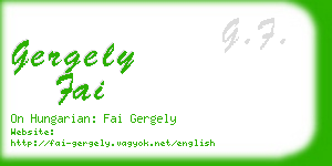 gergely fai business card